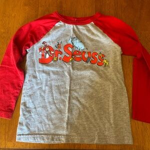 jumping beans Red & Gray Raglan Long Sleeve Tee with Playful Graphic